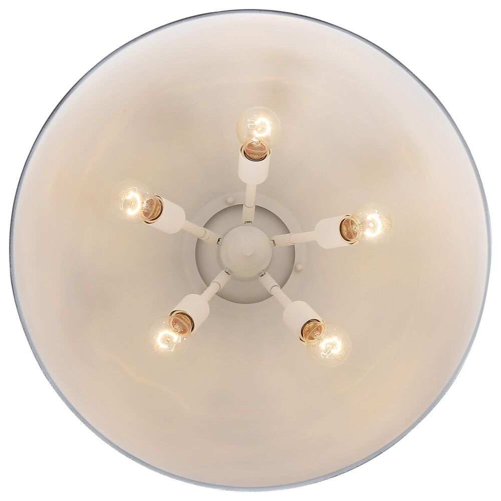 Golden Lighting Alison 5-Light Pendant with Weathered Black Shade in Vintage Gold, , large