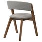 Blue River Venus and Rowan 5-Piece Dining Set with Gray Cushion in Walnut and White, , large