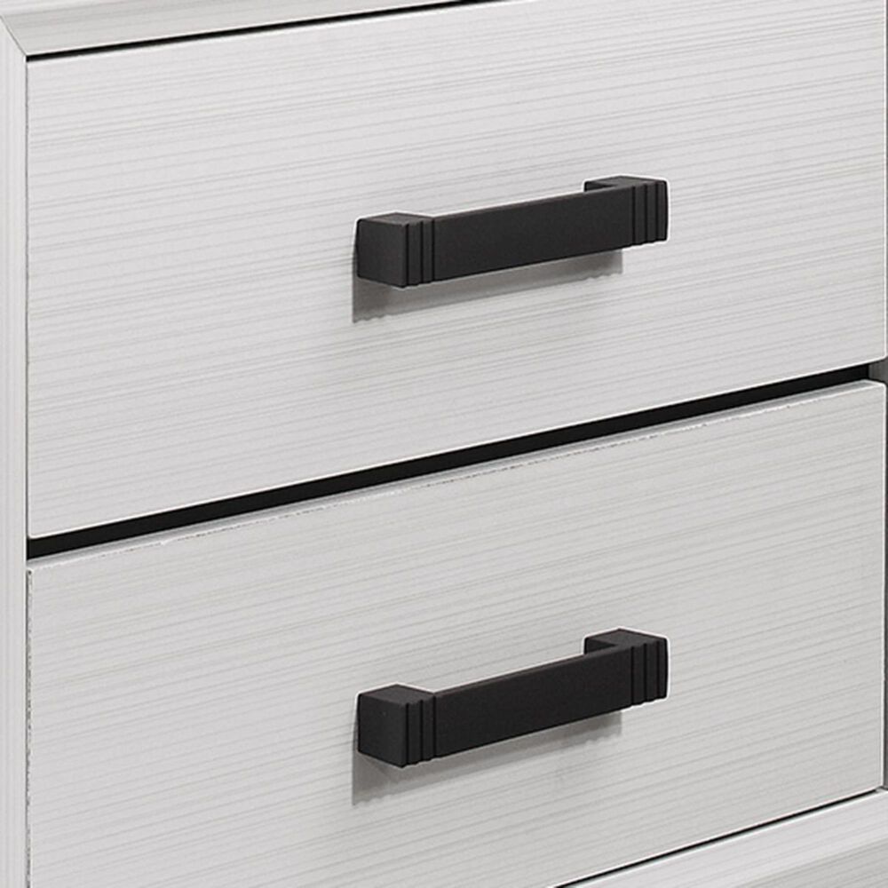 Global Furniture USA Kate 2 Drawer Nightstand in Foil White, , large