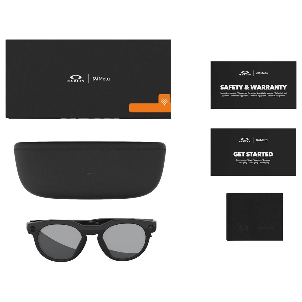 Oakley Sunglasses Meta HSTN Sunglasses with Prizm Black Polarized Lenses in Black, , large