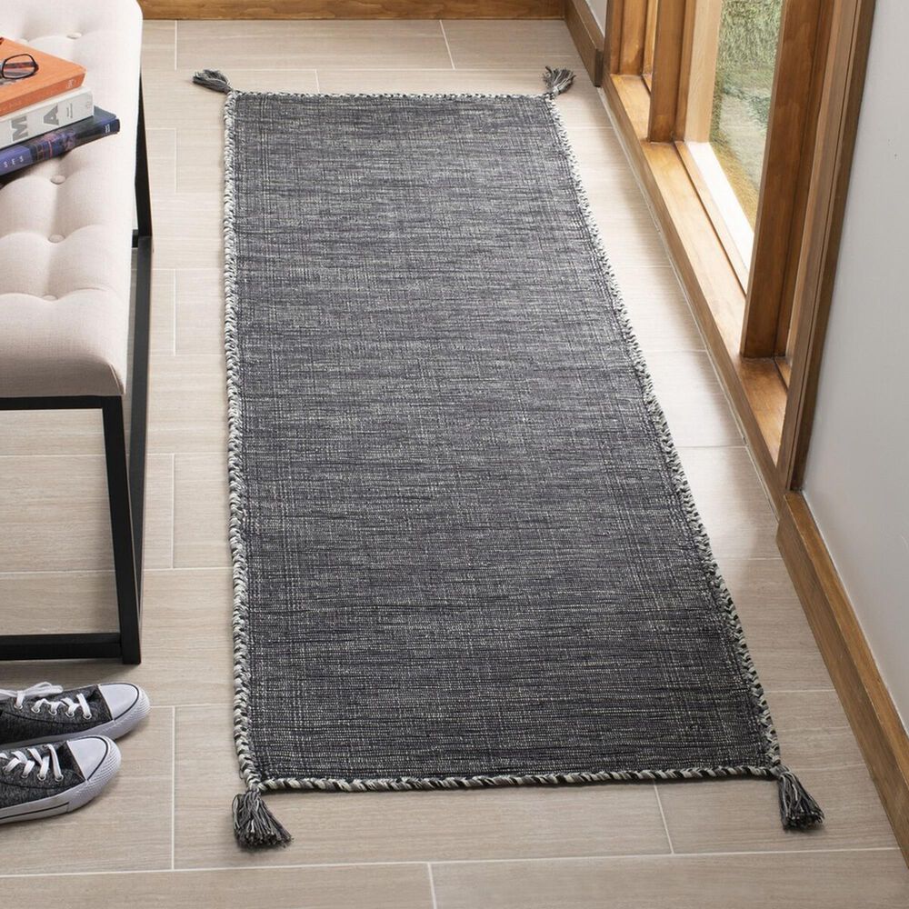 Safavieh Montauk 2&#39;3&quot; x 7&#39; Grey and Black Runner, , large