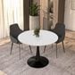 Leisuremod Bristol 40" Round Dining Table with MDF Top in Black and White - Table Only, , large
