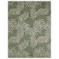 Nourison Garden Oasis GOA01 Green and Ivory 9" x 12" Indoor/Outdoor Area Rug, , large
