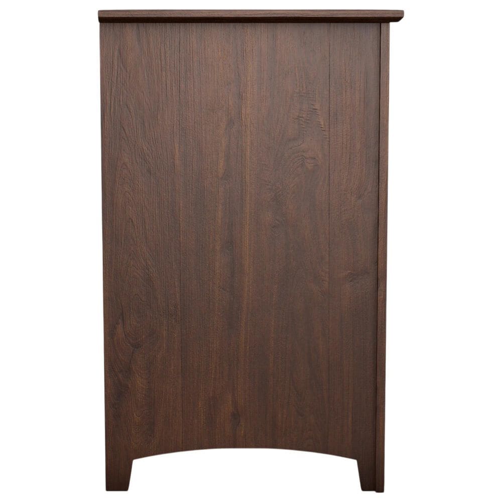 Archbold Furniture Shaker 3 Drawer Wide Nightstand in Brown Mahogany, , large