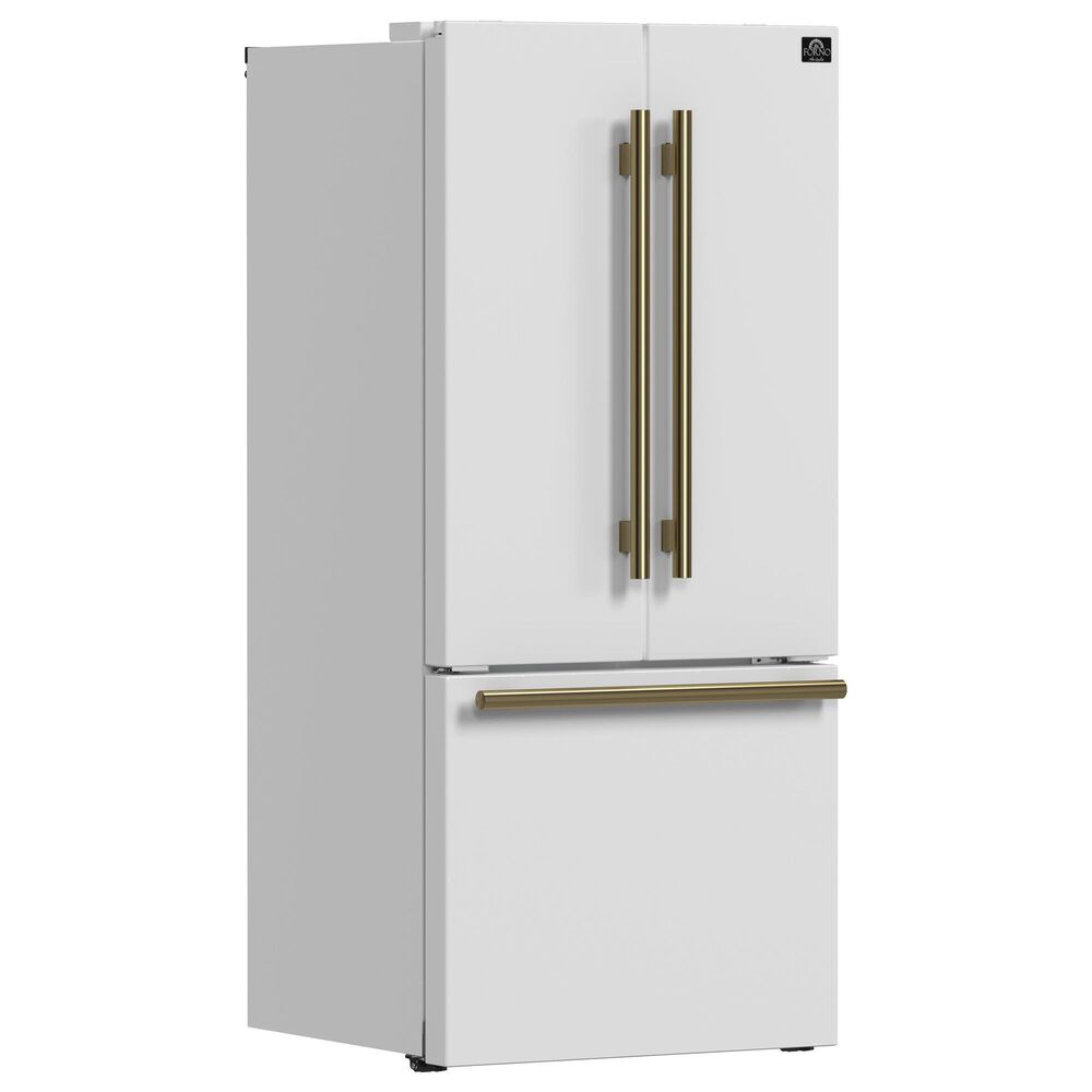 Forno Gallipoli 17.5 Cu. Ft. French Door Refrigerator with Bottom Freezer in White, , large