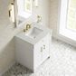 James Martin Bellshire 30" Single Bathroom Vanity in Bright White with 3 cm Lime Delight Silestone Top and Rectangular Sink, , large