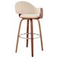 Blue River Daxton 30" Swivel Barstool in Cream and Walnut, , large