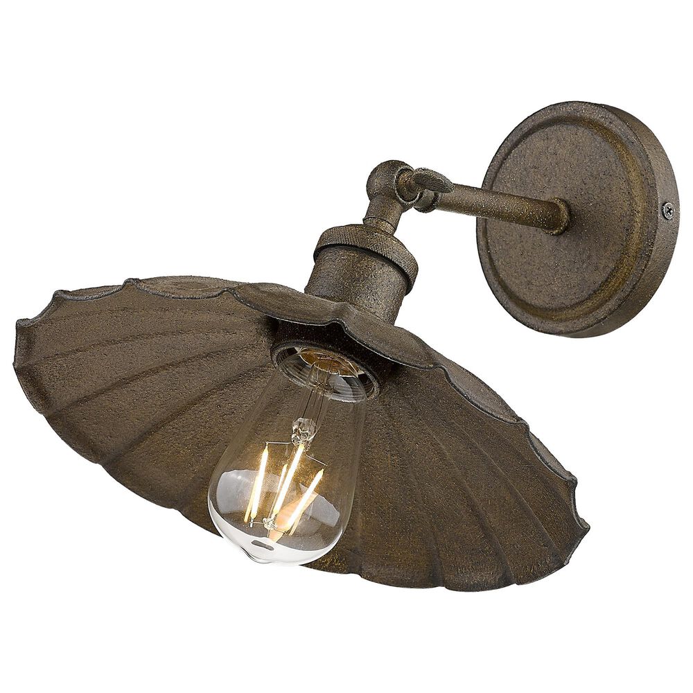 Golden Lighting Clemence 1-Light Wall Sconce in Dark Rust, , large
