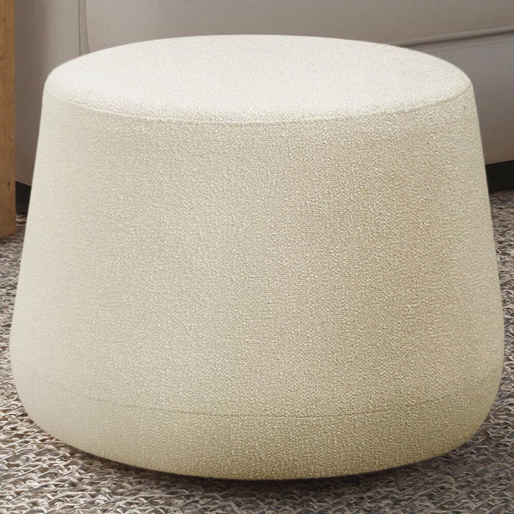 Lifestyle Solutions Grant Round Ottoman in Snow, , large