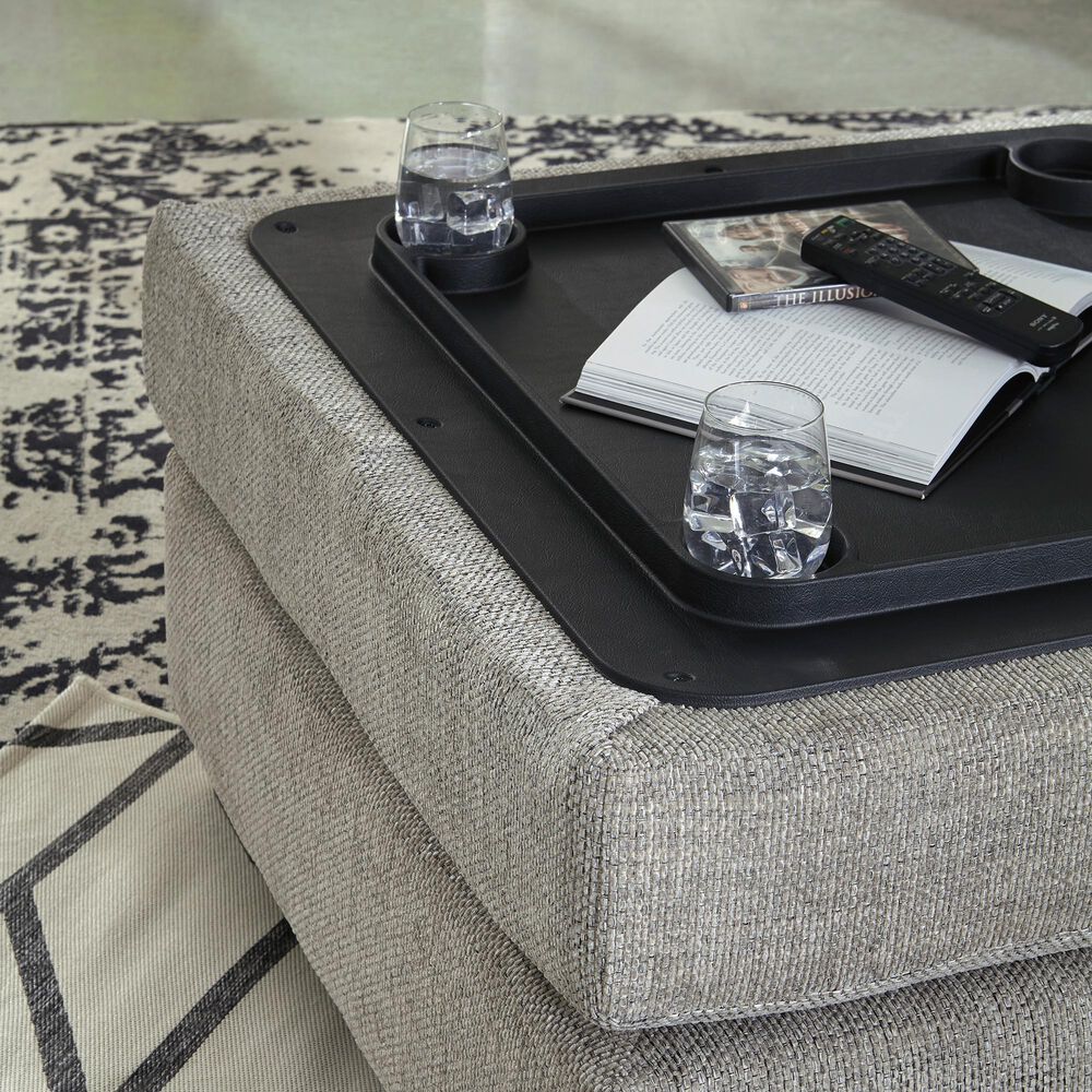 Ashley Megginson Storage Ottoman in Storm, , large