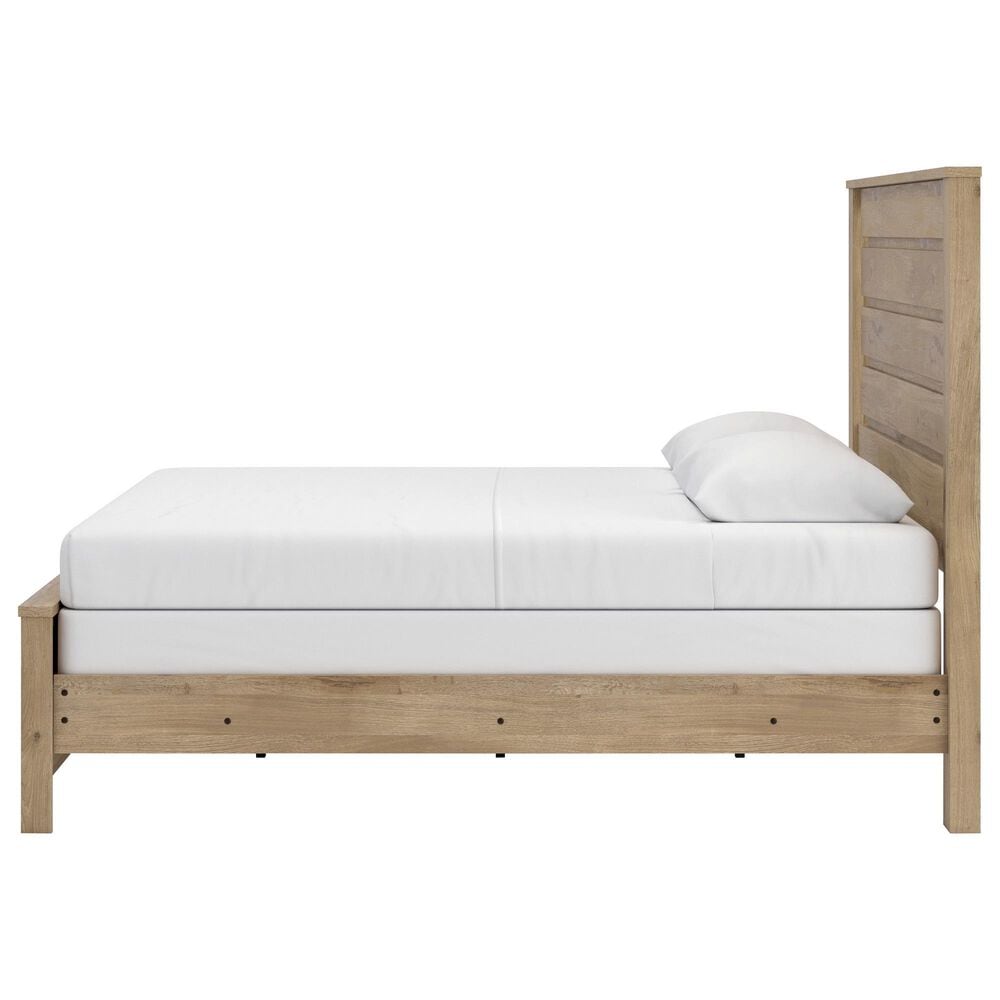 Ashley Brozmont King Panel Bed in Natural Brown, , large