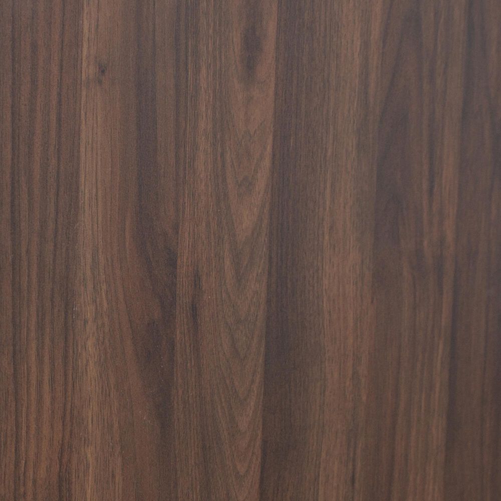 Hearth and Haven Queen Upholstered Bed with Two Nightstands in Walnut, , large