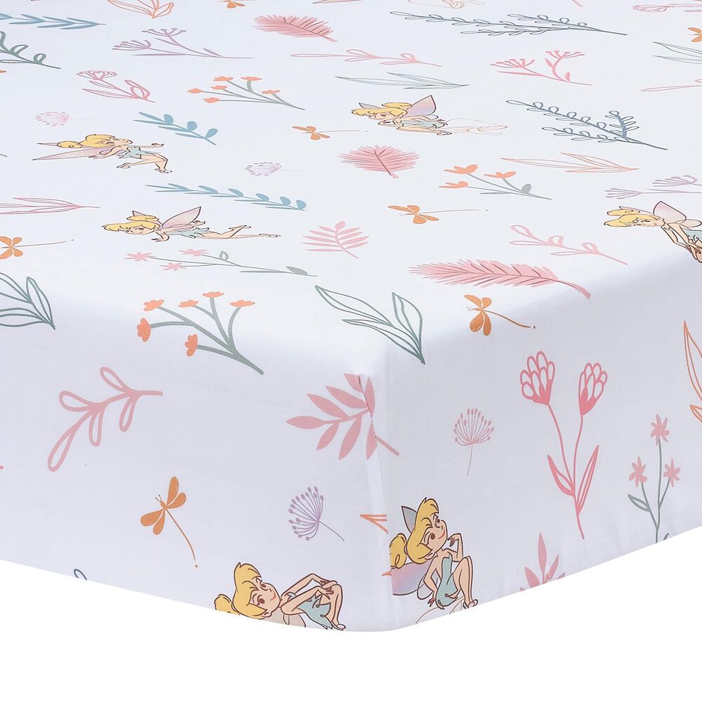 Lambs and Ivy Tinker Bell 3-Piece Baby Crib Bedding Set in Pink, Lavender, White and Multicolor, , large