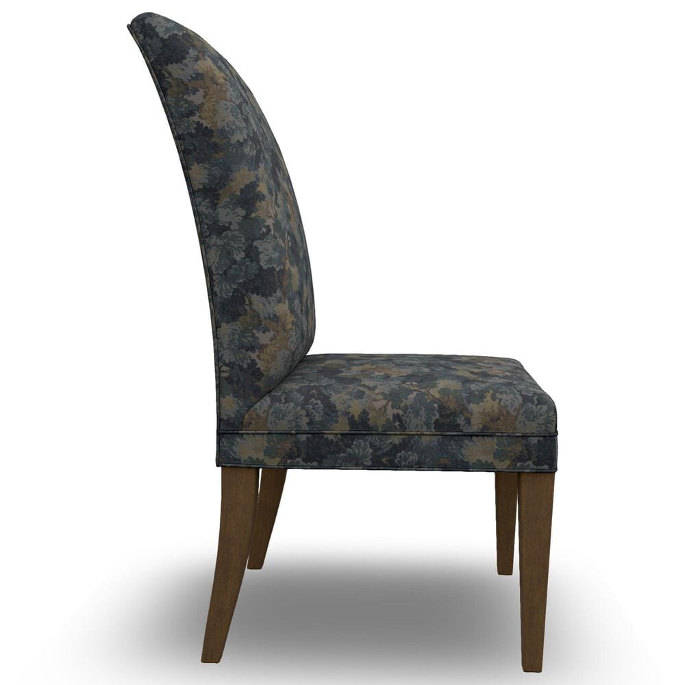 Best Home Furnishings Odell Side Chair with Forest Cushion in Dark Walnut, , large