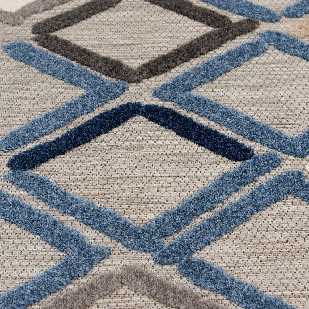 Central Oriental Fontana Parlan 3&#39;1&quot; x 5&#39;3&quot; Gray and Blue Area Rug, , large