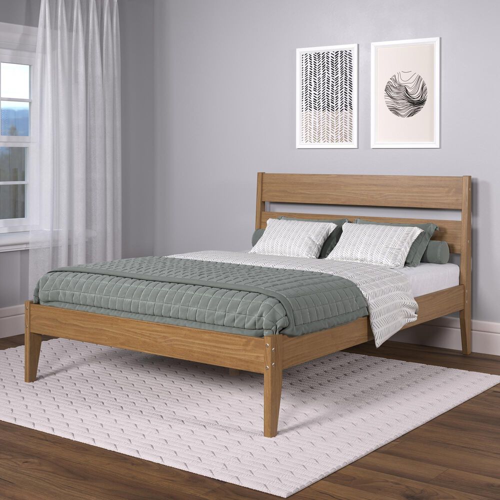 Forest Grove Low Board Queen Platform Bed in Urban Oak, , large