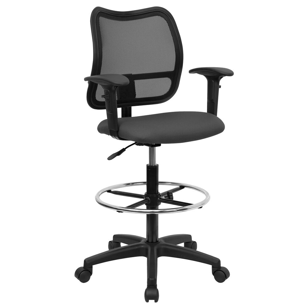 Flash Furniture Drafting Chair in Gray, , large