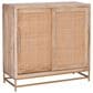 Linon Home Decor Janie 2-Door Cabinet in Natural and Gold, , large