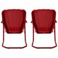 Crosley Furniture Ridgeland Metal Chair in Red (Set of 2), , large