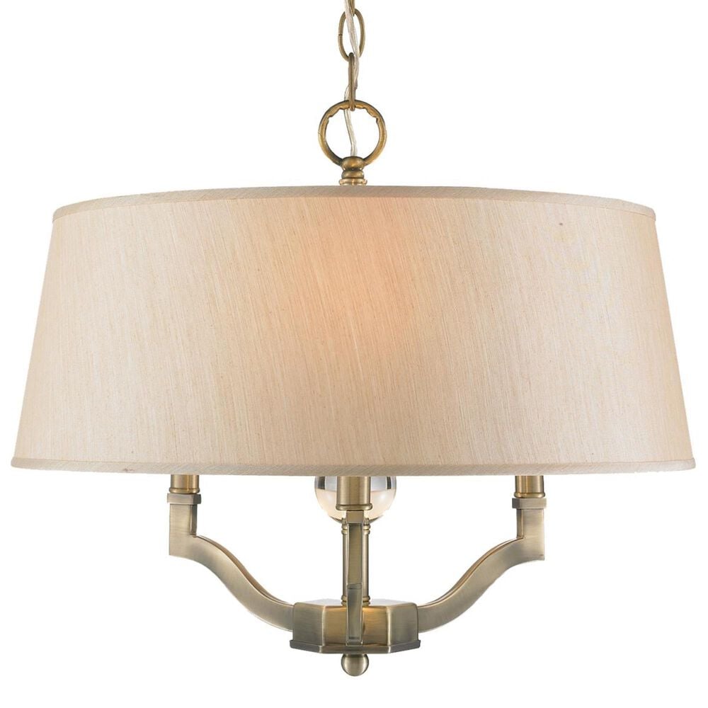 Golden Lighting Waverly Semi-Flush (Convertible) in Aged Brass, , large