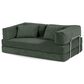 Jaxx Unsofa Stationary Loveseat in Forest Dark Green, , large