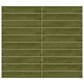 Dal-Tile Artcrafted Fern 1" x 6" Straight Joint on 11.5" x 9.75" Glazed Ceramic Mosaic Sheet, , large