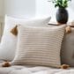 Surya Ryazan 20" Square Pillow Cover in Beige and Cream, , large