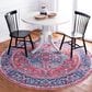 Safavieh Serapi SEP518 6"7" Round Navy and Red Area Rug, , large