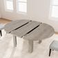 GARVEE 47" Dining Table with Leaf Storage in Gray - Table Only, , large