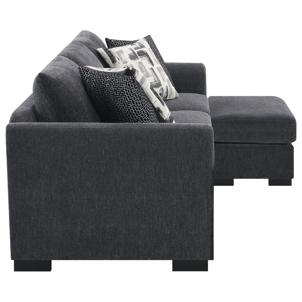 Coaster Storey 2-Piece Stationary Reversible Sleeper Sectional in Dark Grey, , large