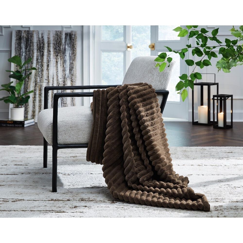 Ashley Alsonwell 49&quot; x 61&quot; Throw in Brown, , large