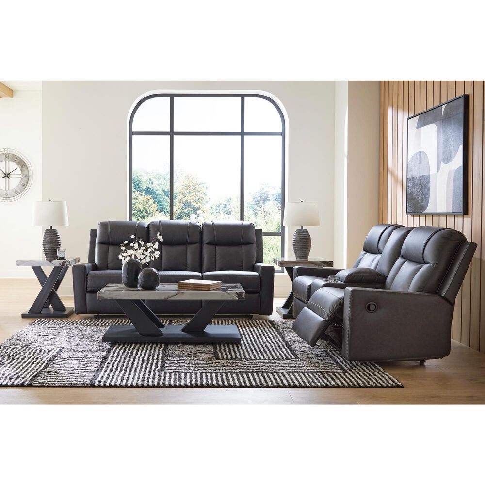 Ashley Mackmenville Manual Reclining Sofa in Carbon, , large