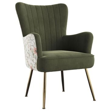 Emerald Home Furnishings Amera Accent Chair in Moss Green, , large