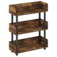 HOMLUX Turn-N-Tube 3-Tier Open Display Storage Bookshelf in Amber Pine and Black, , large
