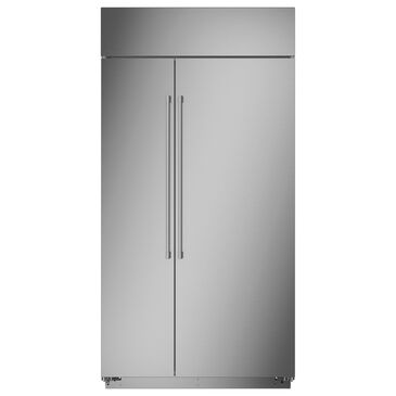 Monogram 42" Smart Built-In Side by Side Refrigerator (Handle Kit Not Included) in Stainless Steel, , large