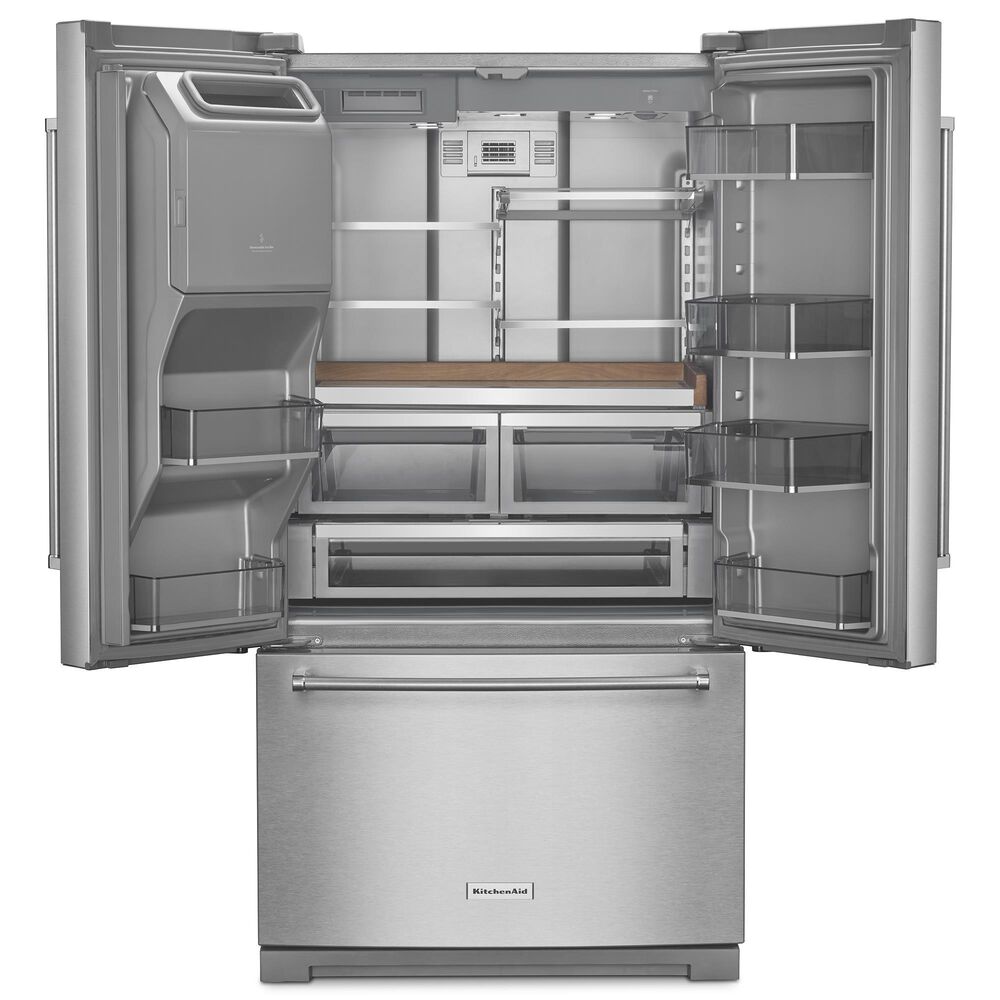 KitchenAid 2-Piece Kitchen Package with 26.8 Cu. Ft. Refrigerator and 24&quot; Built In Pocket Handle Dishwasher in Stainless Steel, , large
