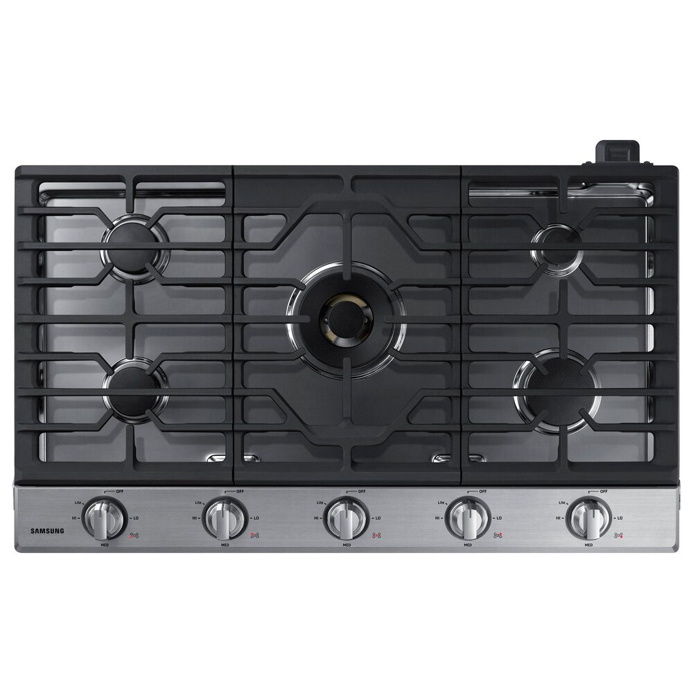 Samsung Bespoke 2-Piece Kitchen Package with White Bespoke 30" Combination Wall Oven and Stainless Steel 36" Gas Cooktop, , large