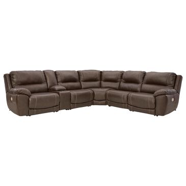 Signature Design by Ashley Dunleith 6-Piece Power Reclining Curved Sectional in Chocolate, , large