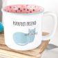 Pavilion Purrfect 18 Oz Mug in White, Blue and Pink, , large
