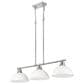 Golden Lighting Duncan 3-Light Pendant with Matte White Shade in Pewter, , large