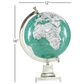 Maple and Jade 12" x 18" Globe in Teal, White and Silver, , large