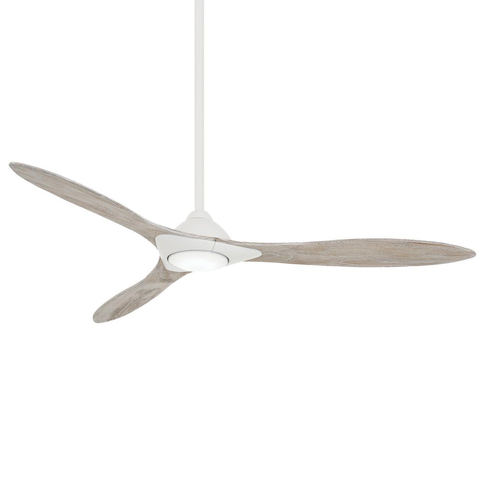 Minka-Aire Sleek 60" Smart Ceiling Fan with LED Light in Flat White, , large