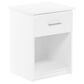 HOMLUX 1-Drawer Modern Nightstand with Bar Handle in Solid White, , large
