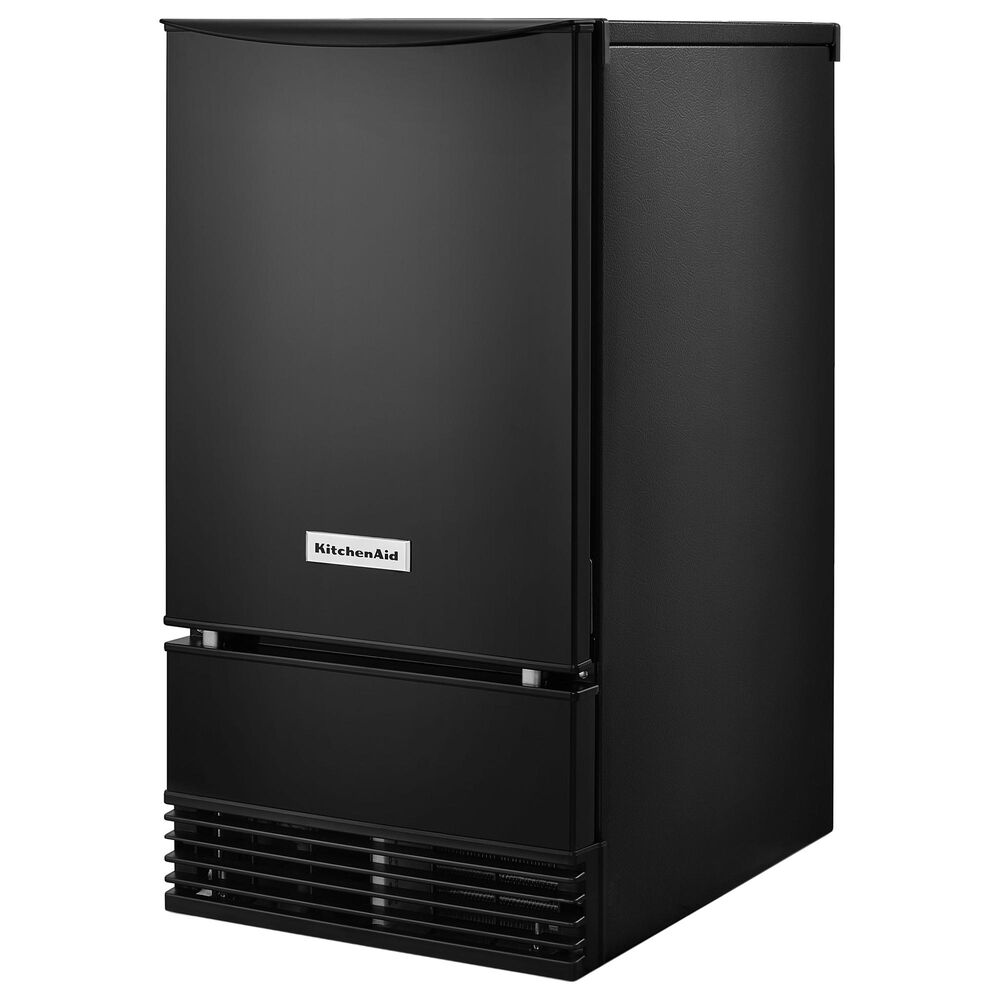Kitchenaid 18 Undercounter Ice Maker With Drain Pump In Black Nebraska Furniture Mart
