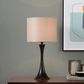LumiSource Lenuxe 24" Metal Table Lamp with Natural Linen Shade in Oil Rubbed Bronze (Set of 2), , large