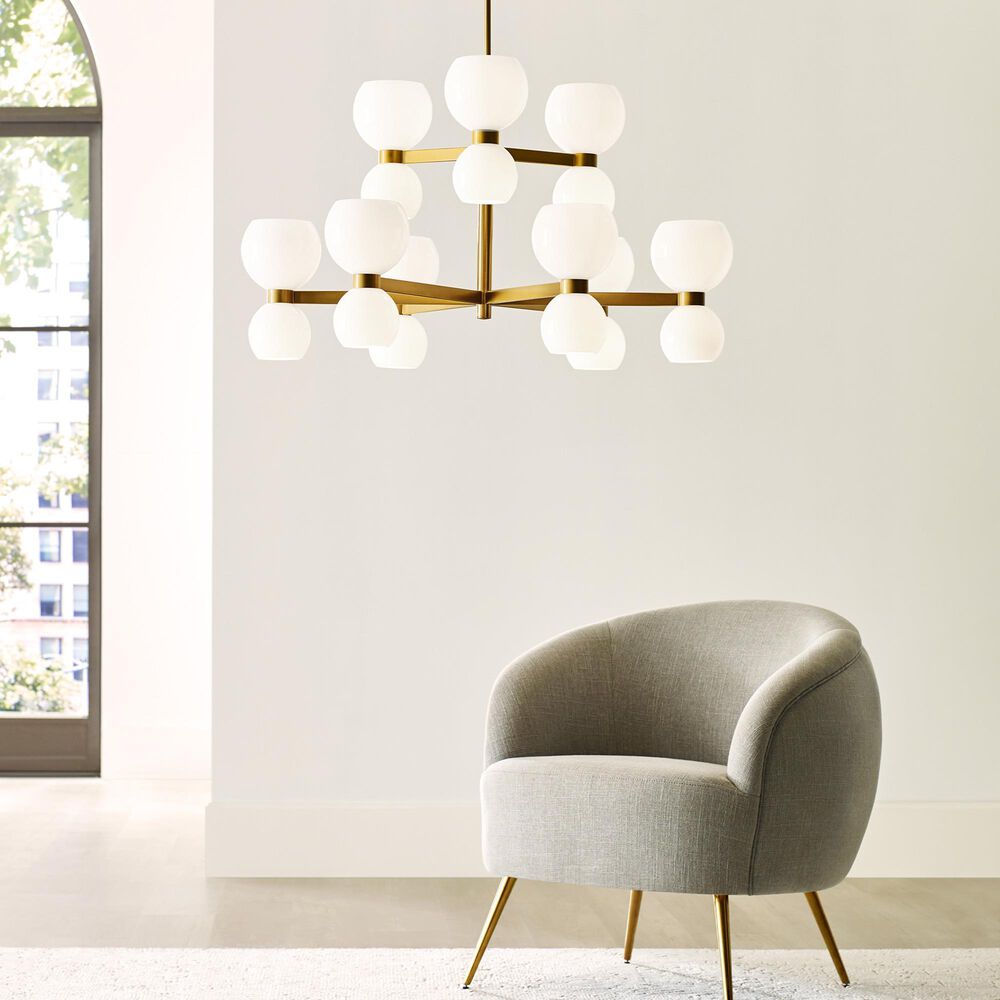 Visual Comfort &amp; Co. Londyn Medium Chandelier in Burnished Brass, , large