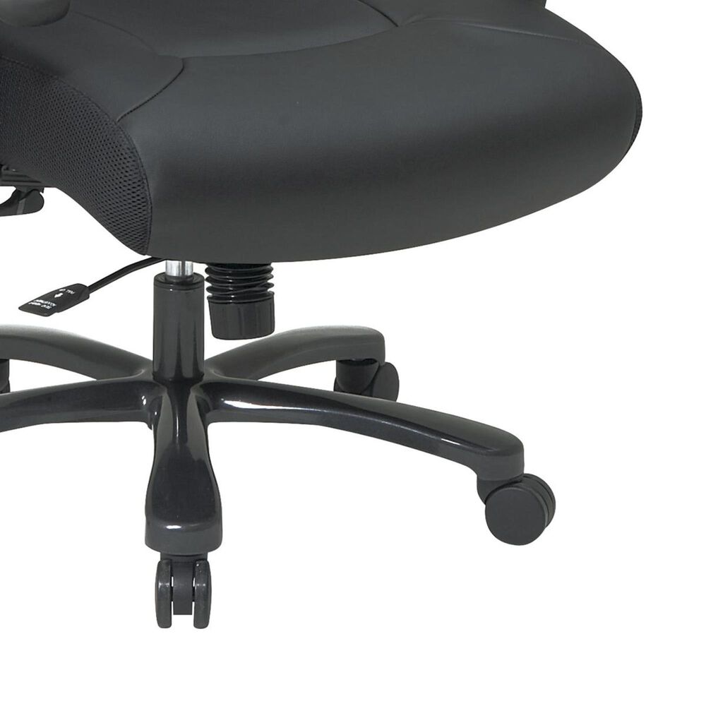 OSP Home 75 Series Big and Tall AirGrid Ergonomic Chair in Black