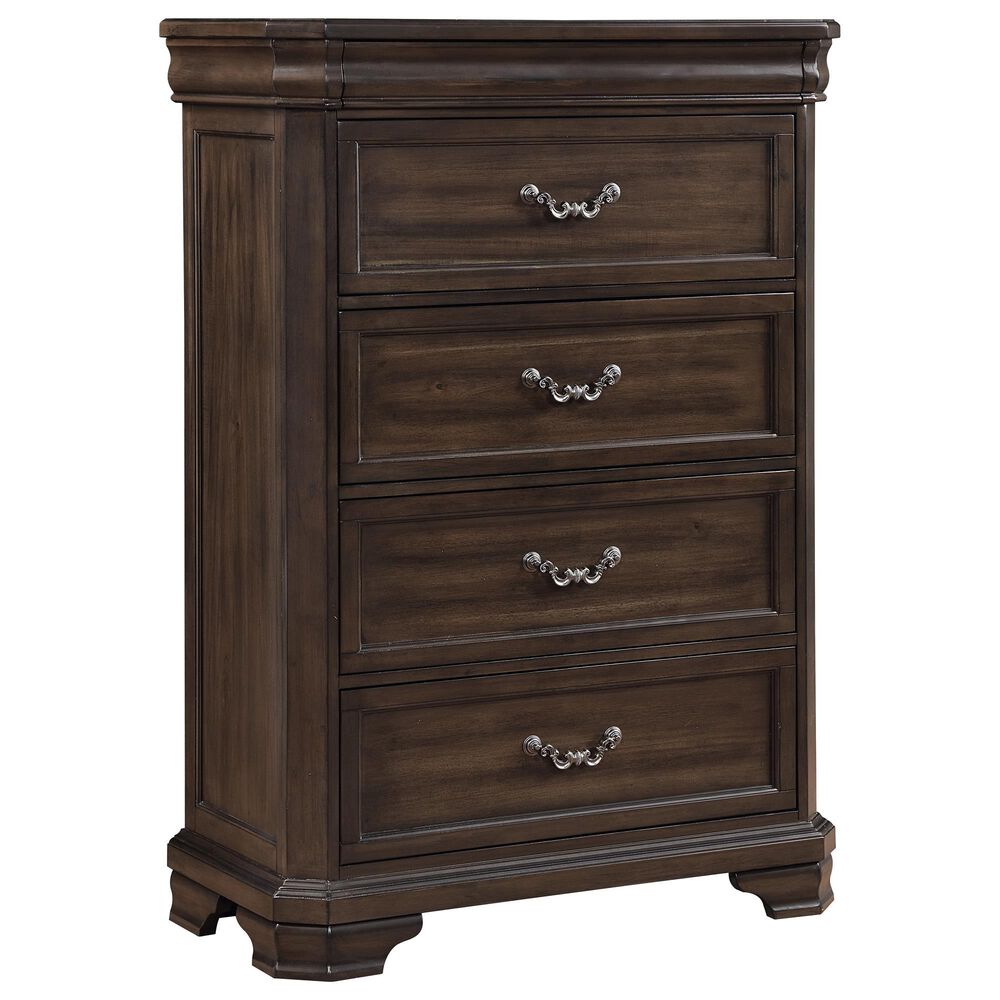 New Heritage Design Lyndhurst 5-Piece Queen Bedroom Set in Walnut Brown, , large