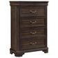 New Heritage Design Lyndhurst 5-Piece Queen Bedroom Set in Walnut Brown, , large