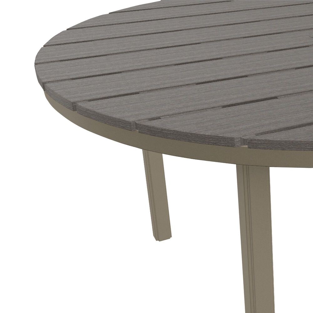 Telescope Casual Furniture 54" Round Patio Dining Table in Storm and Boardwalk Rustic, , large